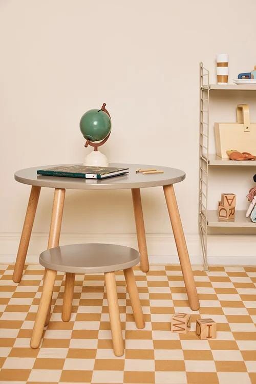 Stoel en tafel set - lichtbruin