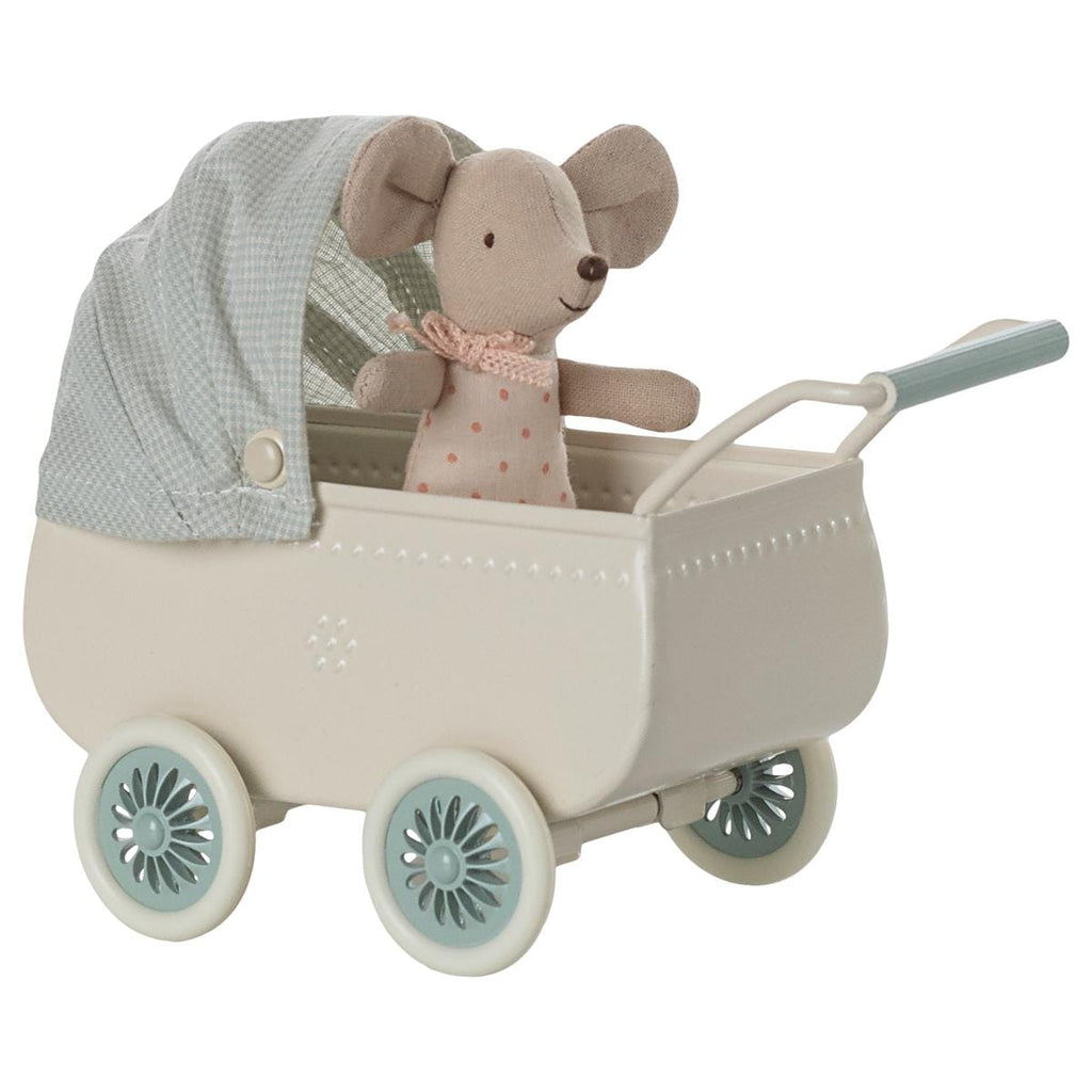 Wandelwagen met babymuis - Mint