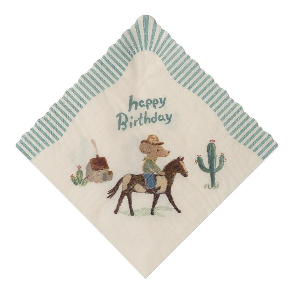 Servetten - Happy Birthday, Cowboy