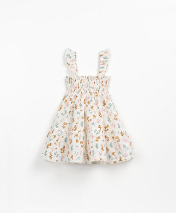 Geweven jurkje met koraalprint - Fiber