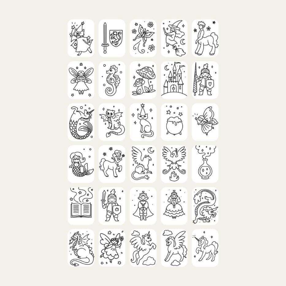 Refill voor Kidydraw Mini tekentablet - Once Upon a Time & Animals