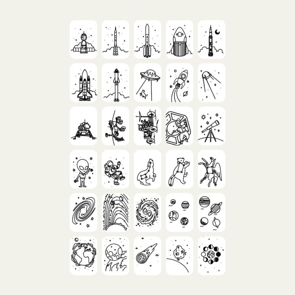 Refill voor Kidydraw Mini tekentablet - Dinosaurussen & Galaxy