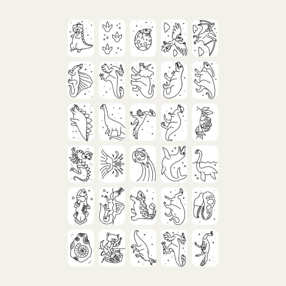 Refill voor Kidydraw Mini tekentablet - Dinosaurussen & Galaxy
