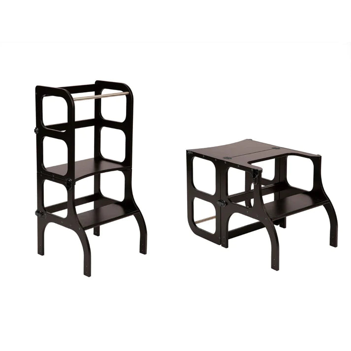 Houten leertoren Step 'n sit - Zwart met zwart - Ette Tete