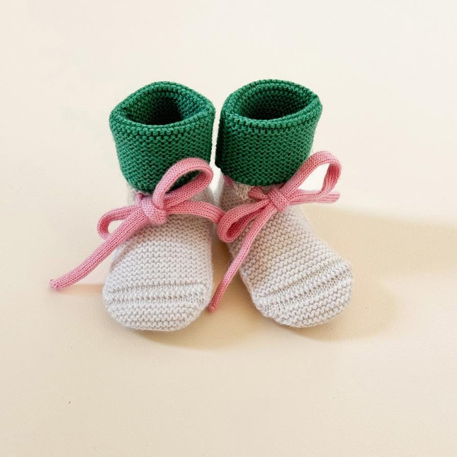 Booties - Cream / Grass