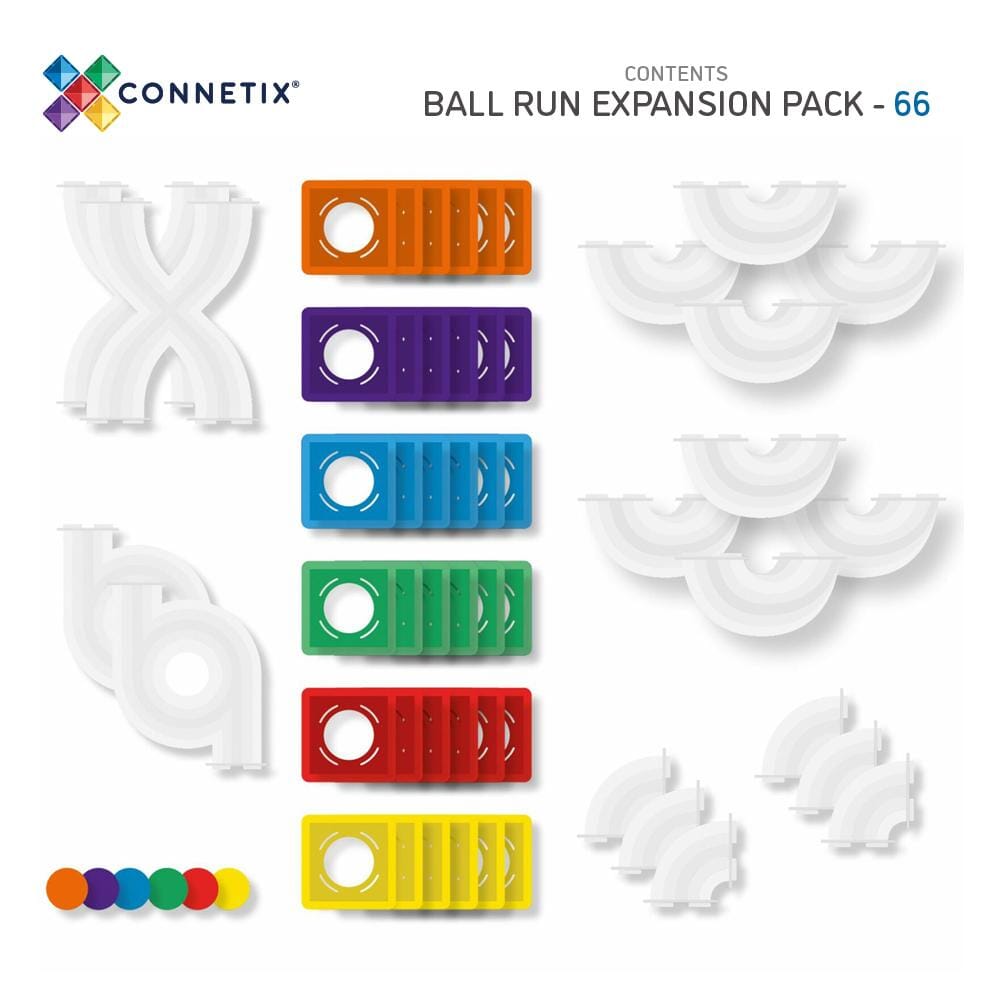 66 stuks - Rainbow - Ball Run Expansion Pack