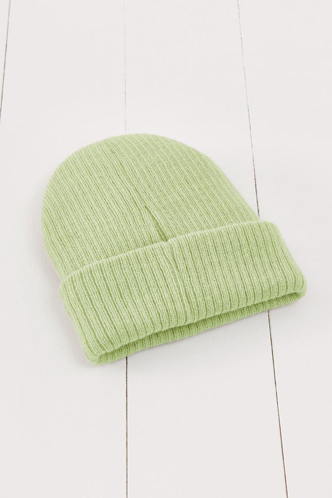 Muts met fleece - Glacier Green