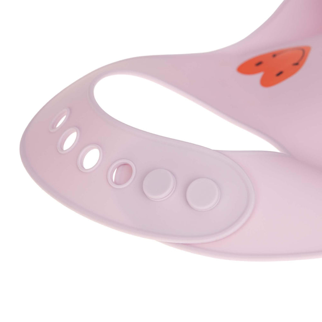Siliconen slabbetje - Happy Rascals Heart Lavender