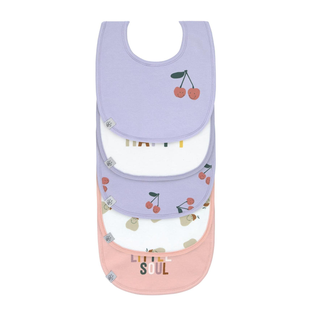 Set van 5 slabbetjes - Happy Fruits Cherry