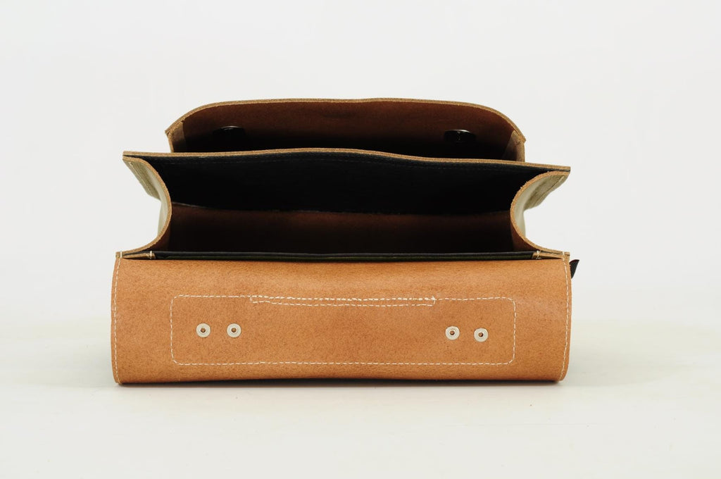 Lederen kleutertas - Car Moss