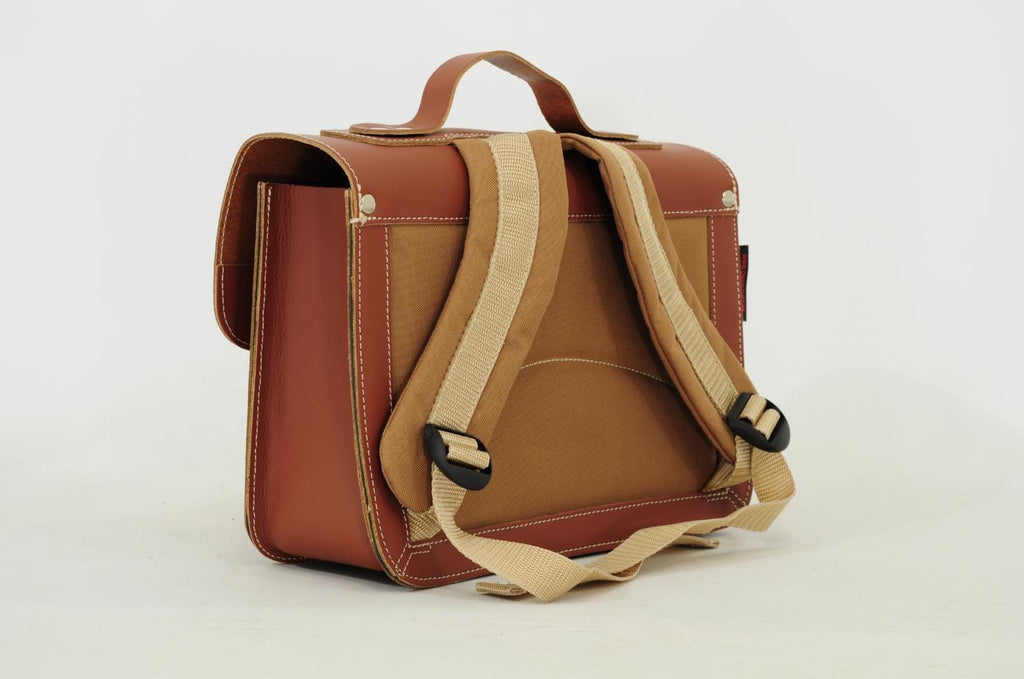 Lederen kleutertas - Teddy Chestnut