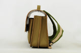 Lederen boekentas met magneetsluiting - Moss