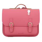Lederen schooltas met gespen - Antique Pink