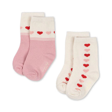 2-pack jacquard sokken - Heart