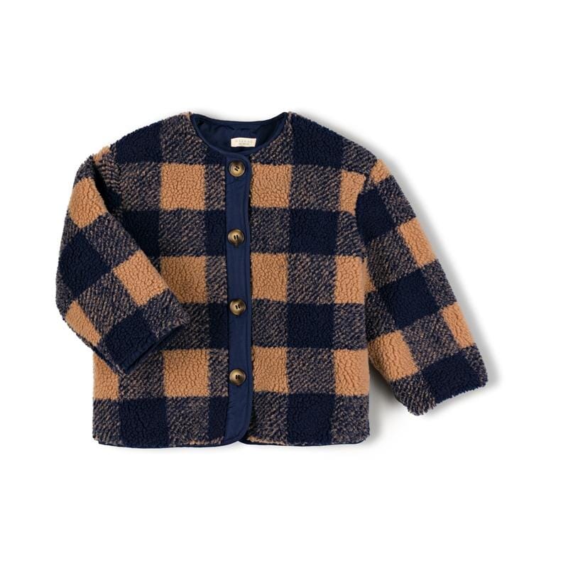 Check Jacket - Navy