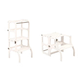 Houten leertoren Step'n sit - Wit met zilver - Ette Tete