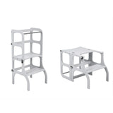 Houten leertoren Step'n sit - Gray met zilver - Ette Tete