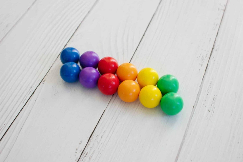 Knikkerbaanballetjes 12 stuks - Rainbow