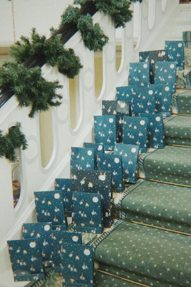 Kerstkalender met 24 cadeautjes - Blue