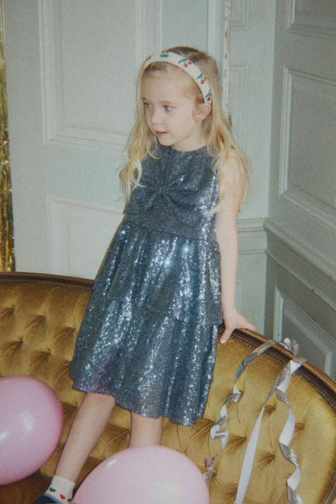 Haarband met parels Cherry