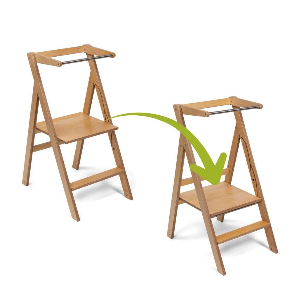 Opvouwbare & verstelbare leertoren Step'n'Fold - Grijs - Ette Tete