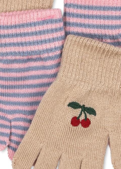 Filla handschoenen - Cherry/Stripe