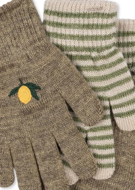 Filla handschoenen - Lemon/Stripe
