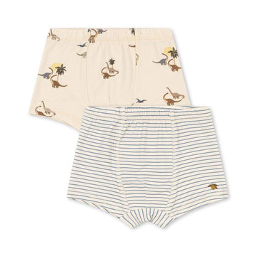 Boxershorts 2-pack - Kubi/Stripe bluie
