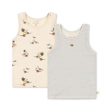 Onderhemdjes 2-pack - Kubi/Stripe bluie