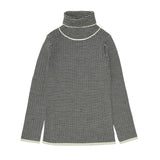 Rolkraag trui - ecru/dark navy - FUB