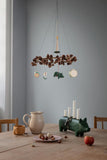 Kerstornament in stof - Kaarslicht