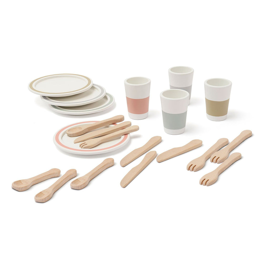 Kid's Concept - Houten speelservies 4 personen - Bistro