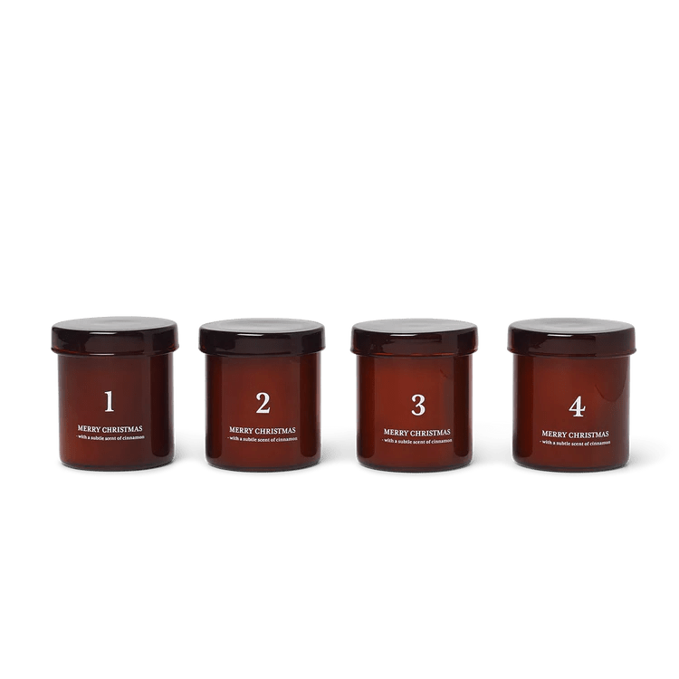 Advent geurkaarsen - rood - Ferm Living