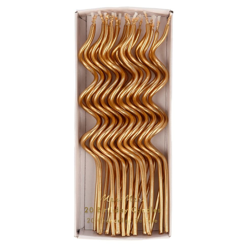 Gouden gekrulde kaarsjes
