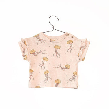 T-shirt met zeekwalletjes - Slow