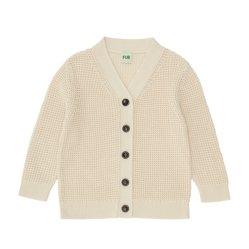 V-neck Cardigan - ecru - FUB