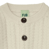 Baby structure cardigan - ecru -FUB
