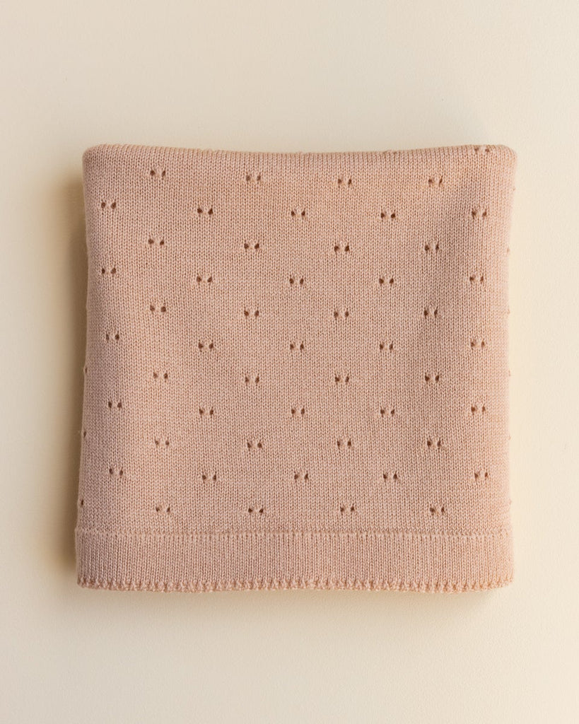 Dekentje Bibi - Apricot - Hvid