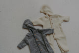 Wollen onesie - Light grey Mélange - Engel Natur