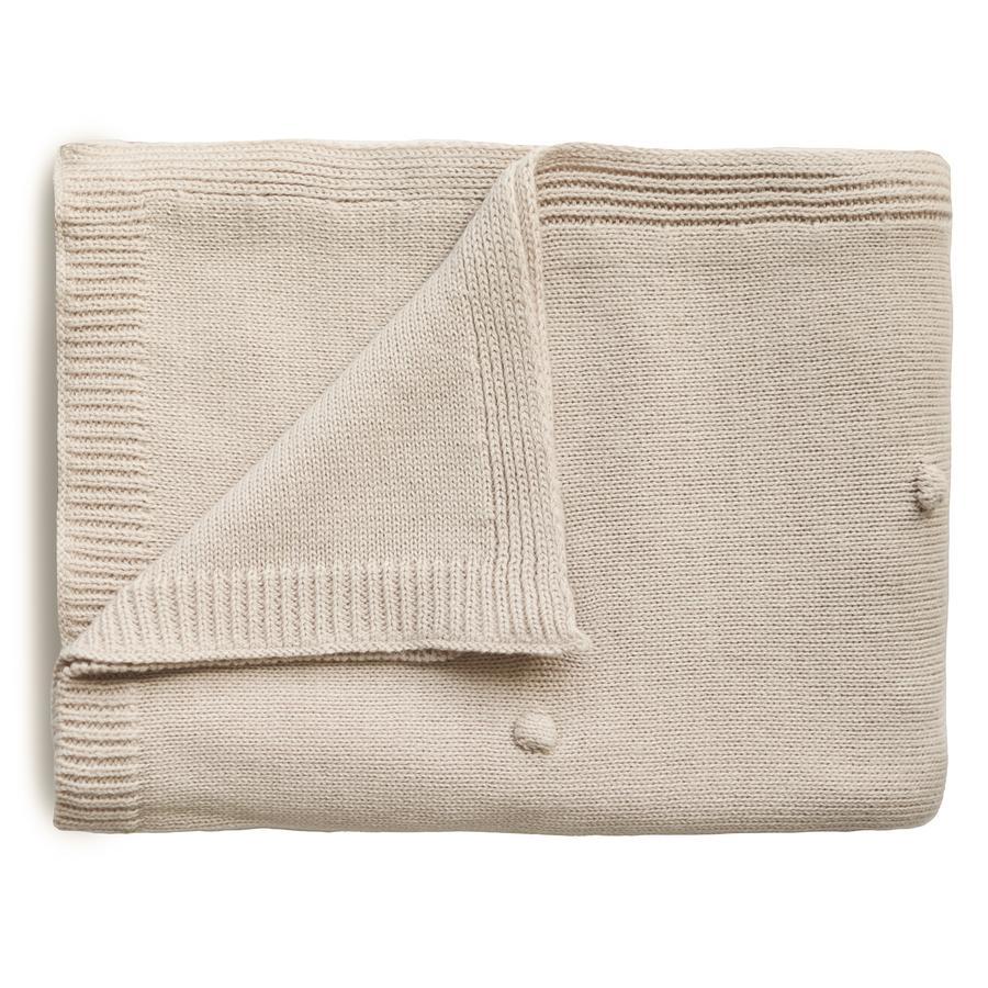 Couverture tricot dots - Off white melange - Mushie