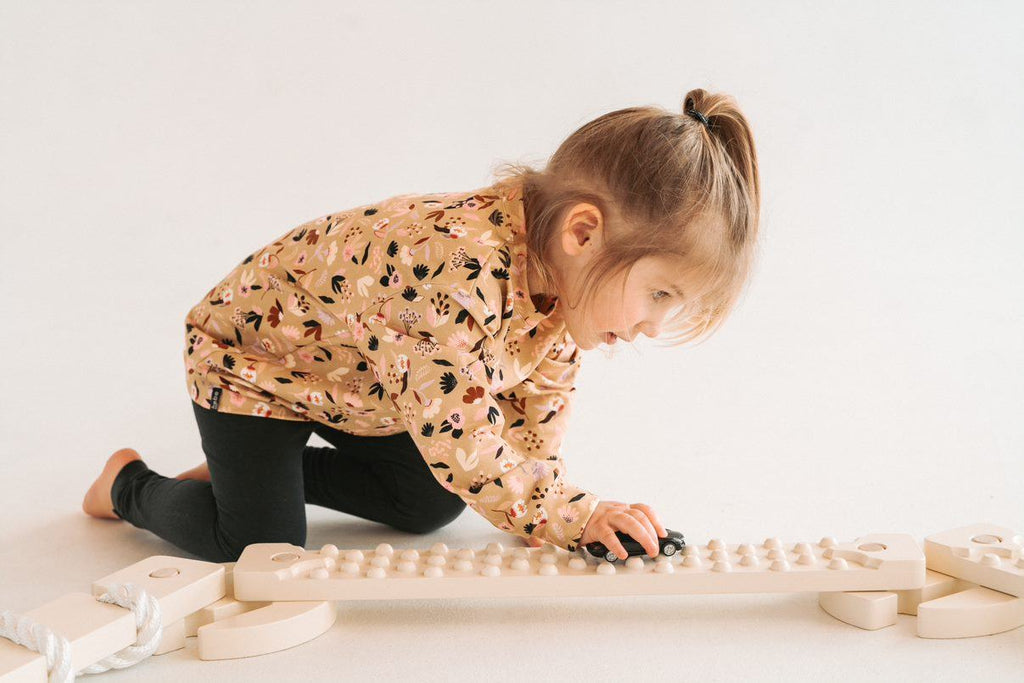 Wooden balance beam - Balance Beam TipiToo mini - Ivory white - Ette Tete