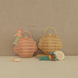 Rattan shell bag - Rose - Olli Ella