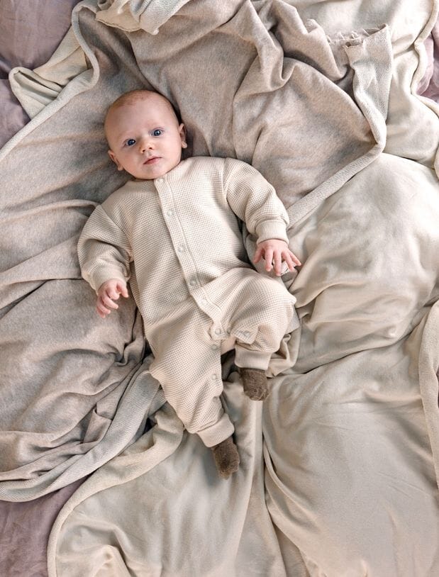 Snap Onesie - Waffle Dust