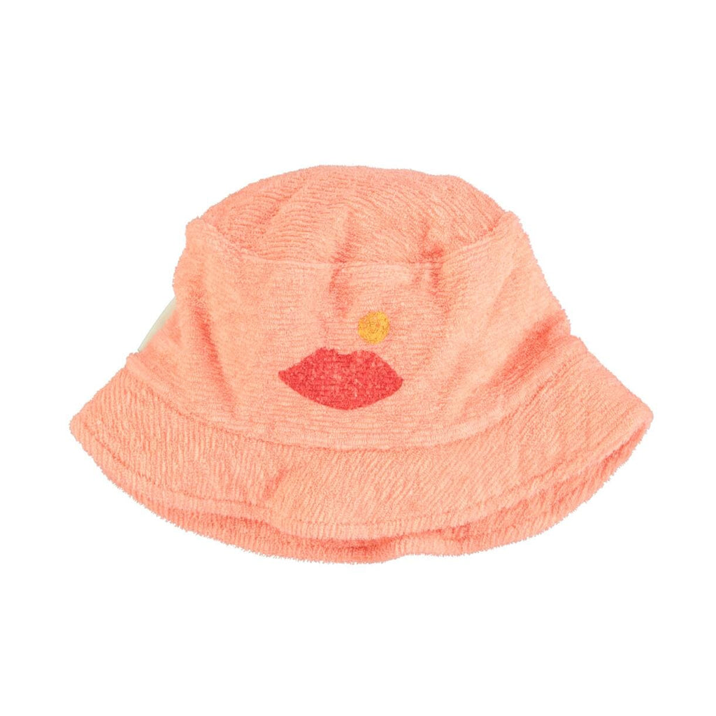 Zonnehoedje - koraal met lippenprint