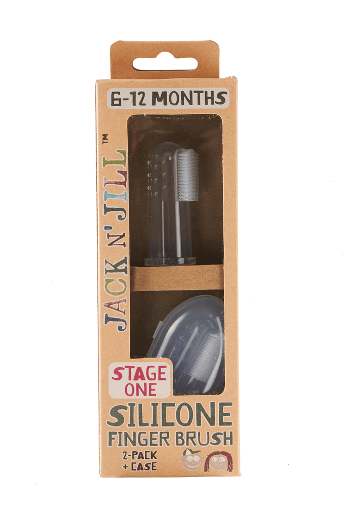 Jack N' Jill - Siliconen vingertandenborstel 2-pack - Stage 1 (6-12m)