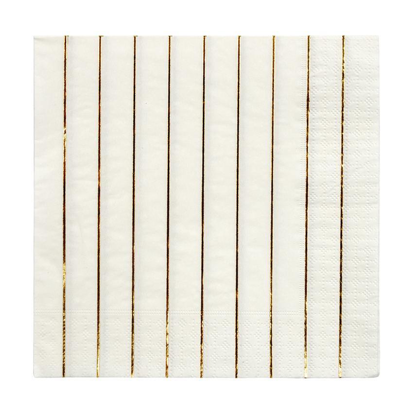 Servetten - Gold Stripe L - Meri Meri