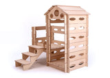 Houten Speelhuisje Bouwen & Spelen met trappen – KateHaa - Wooden Playhouse Build & Play with stairs