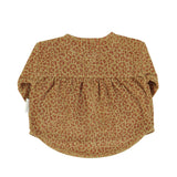 Mandarin collar blouse - olive & brick animal print - piupiuchick