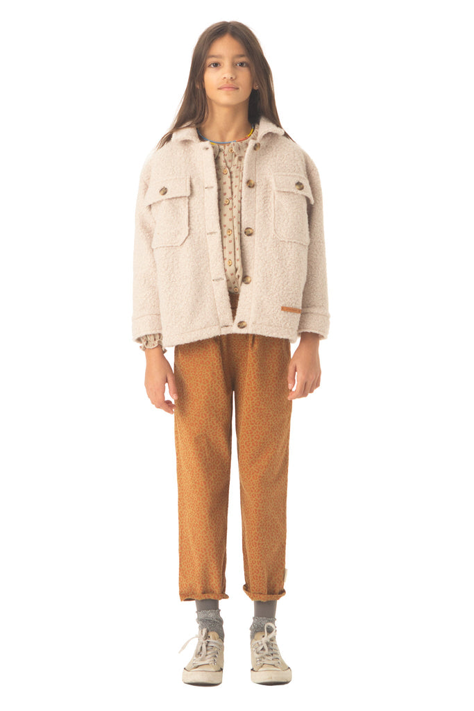 Faux fur jacket - Veste écru avec imprimé "vida bonita" - piupiuchick