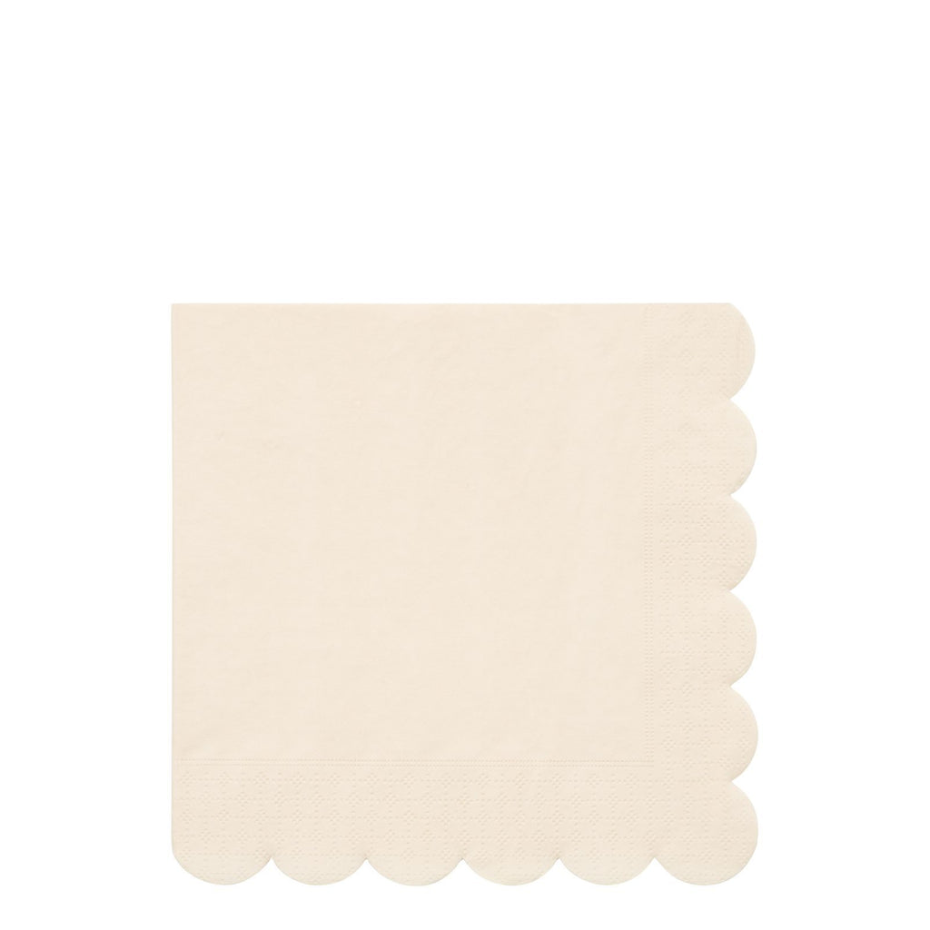 Servetten - cream simply eco L - Meri Meri